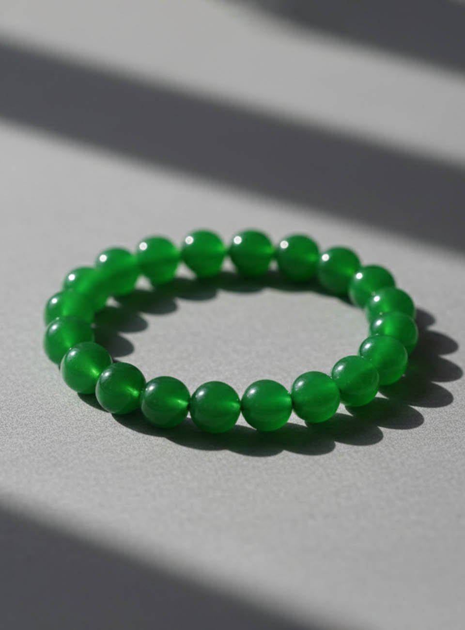 Emerald Green Serenity Beaded Bracelet