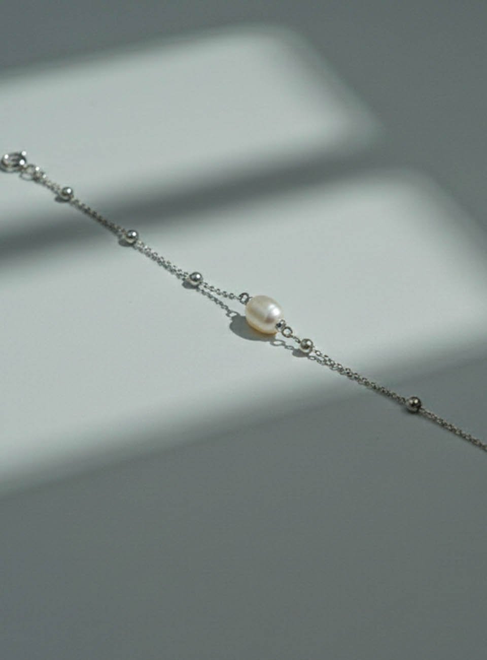 Sterling Silver Satellite Chain Pearl Bracelet – Genuine Freshwater Pearl